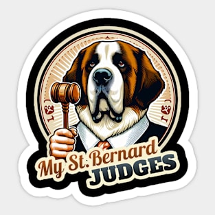 Judge St. Bernard Sticker